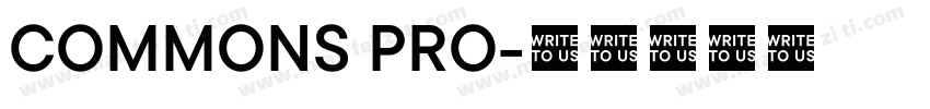 COMMONS PRO字体转换